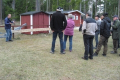 Stödföreningens ordförande Olav Lindahl fråga de närvarande till råds om nytt staket runt golfbanan